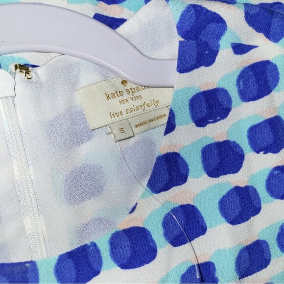 Kate Spade Silk Blend Double Layer Island Stamp Geo Print Tank small - Picture 6 of 6